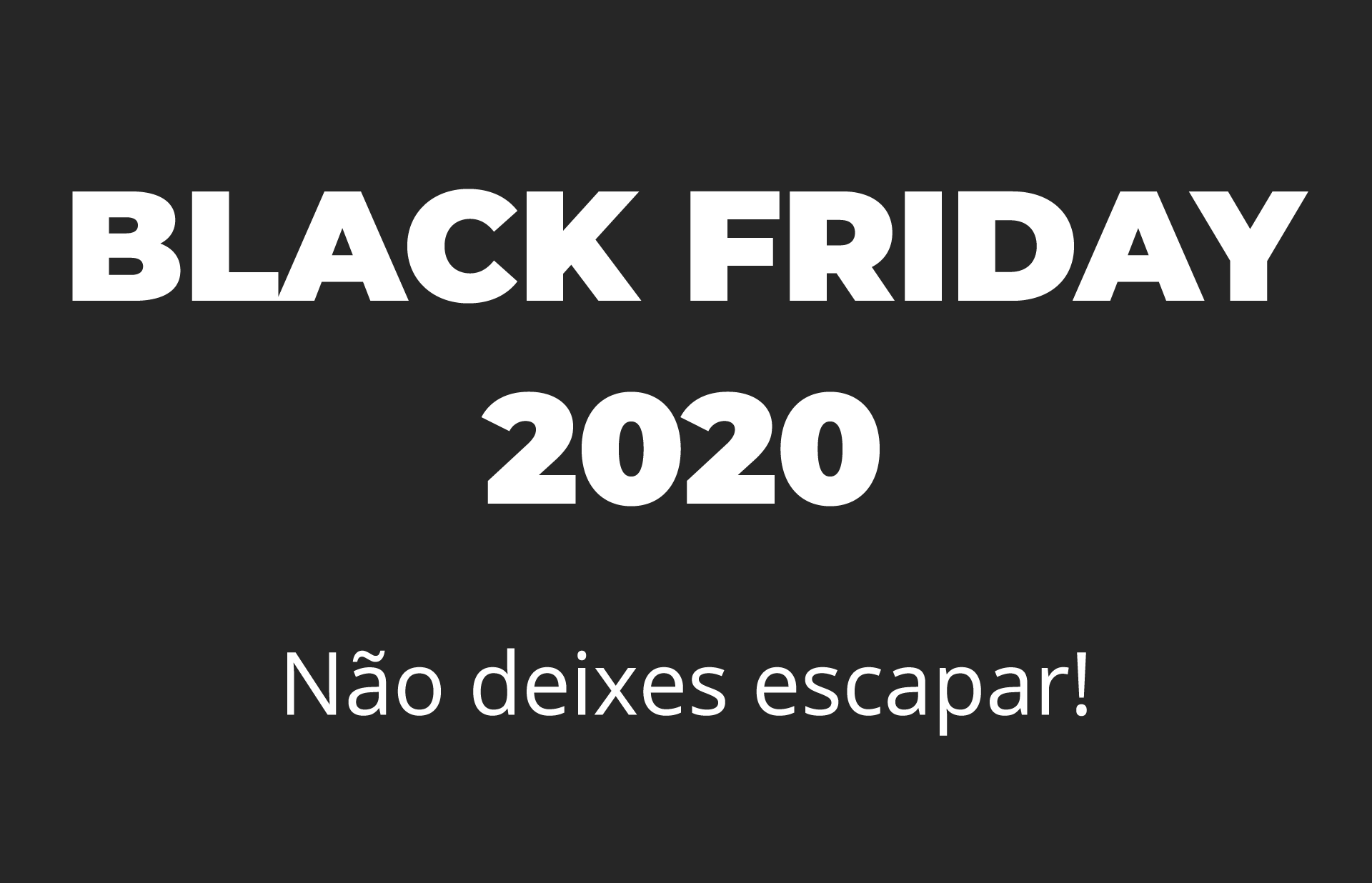 Quando é a Black friday 2020