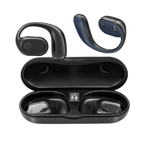 Auriculares Bluetooth 5,0 Inalambricos Klack - Negro - Transimision Osea  Running