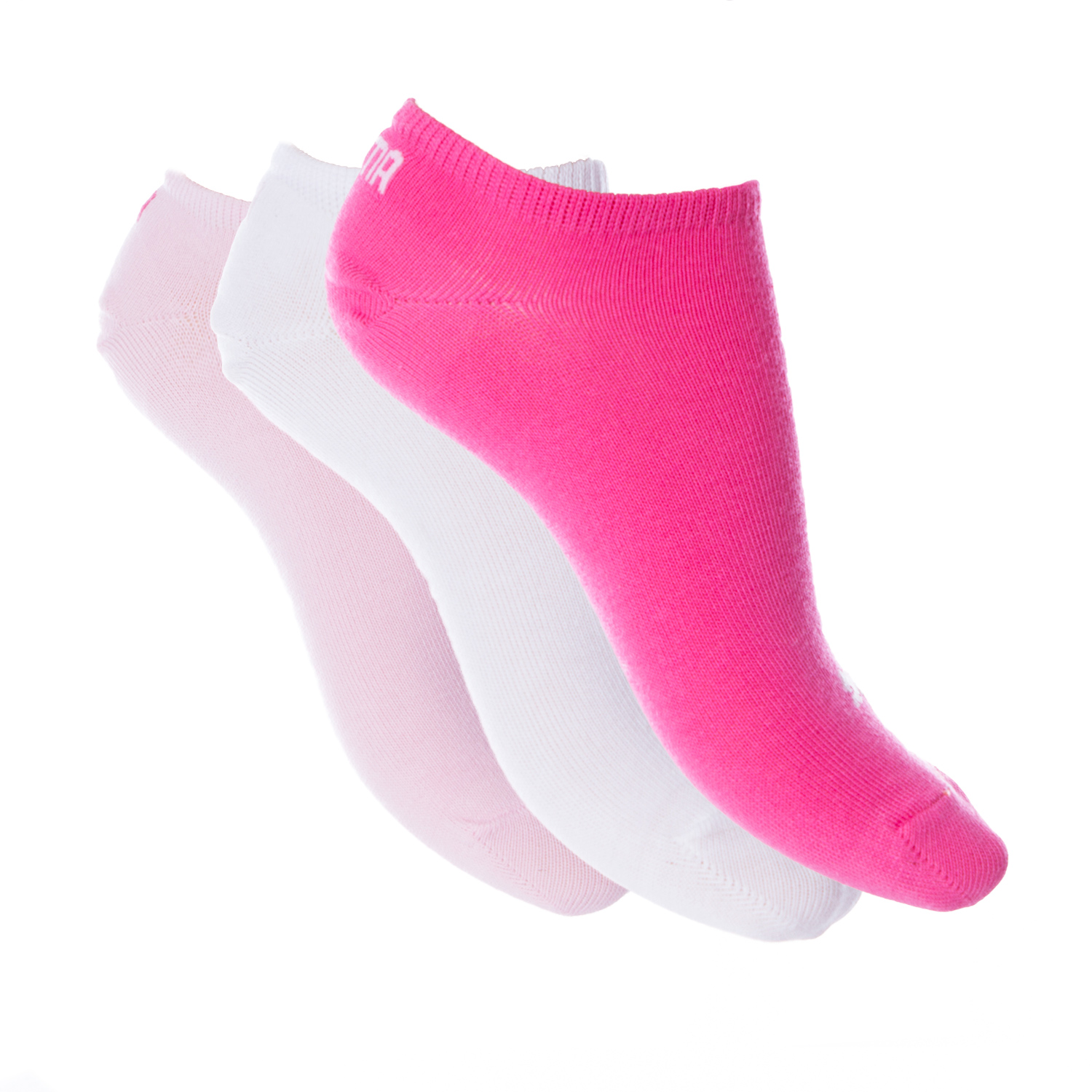 Puma - Calcetines invisibles para hombre y mujer, 3 pares, gris/rosa,  2.5-5, Rosa/Gris/Gris Carbón