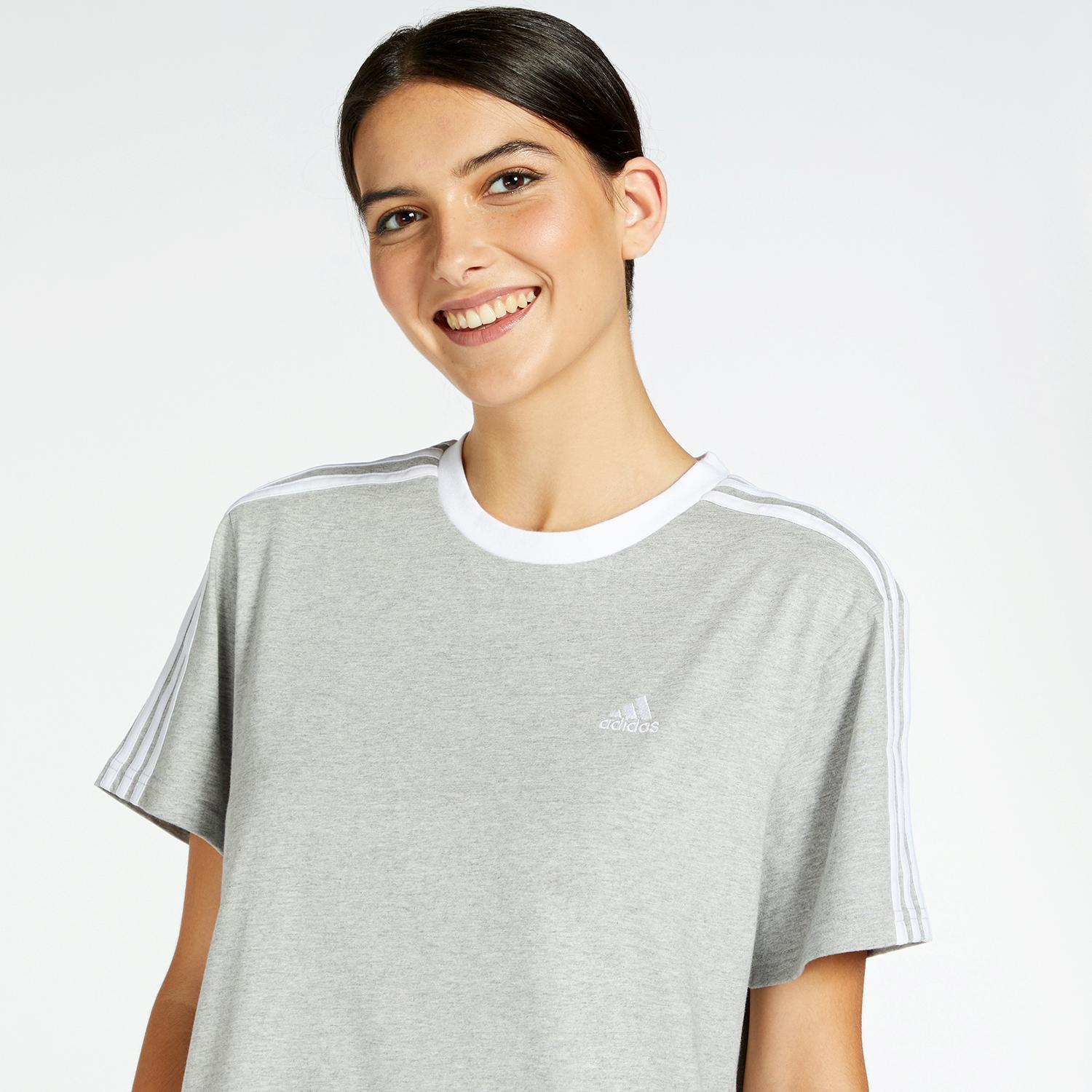 visión Matemático Fraude adidas 3 Stripes - Gris - Camiseta Mujer | Sprinter