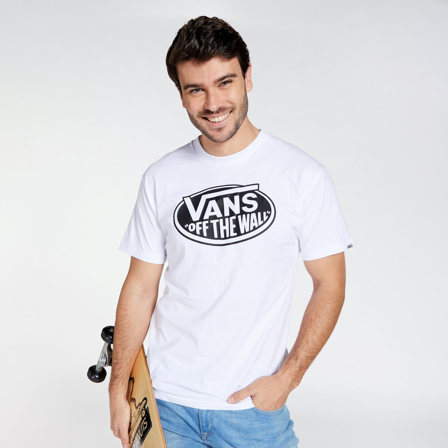 Motear Mojado intermitente Camiseta Vans - Blanco - Camiseta Hombre | Sprinter