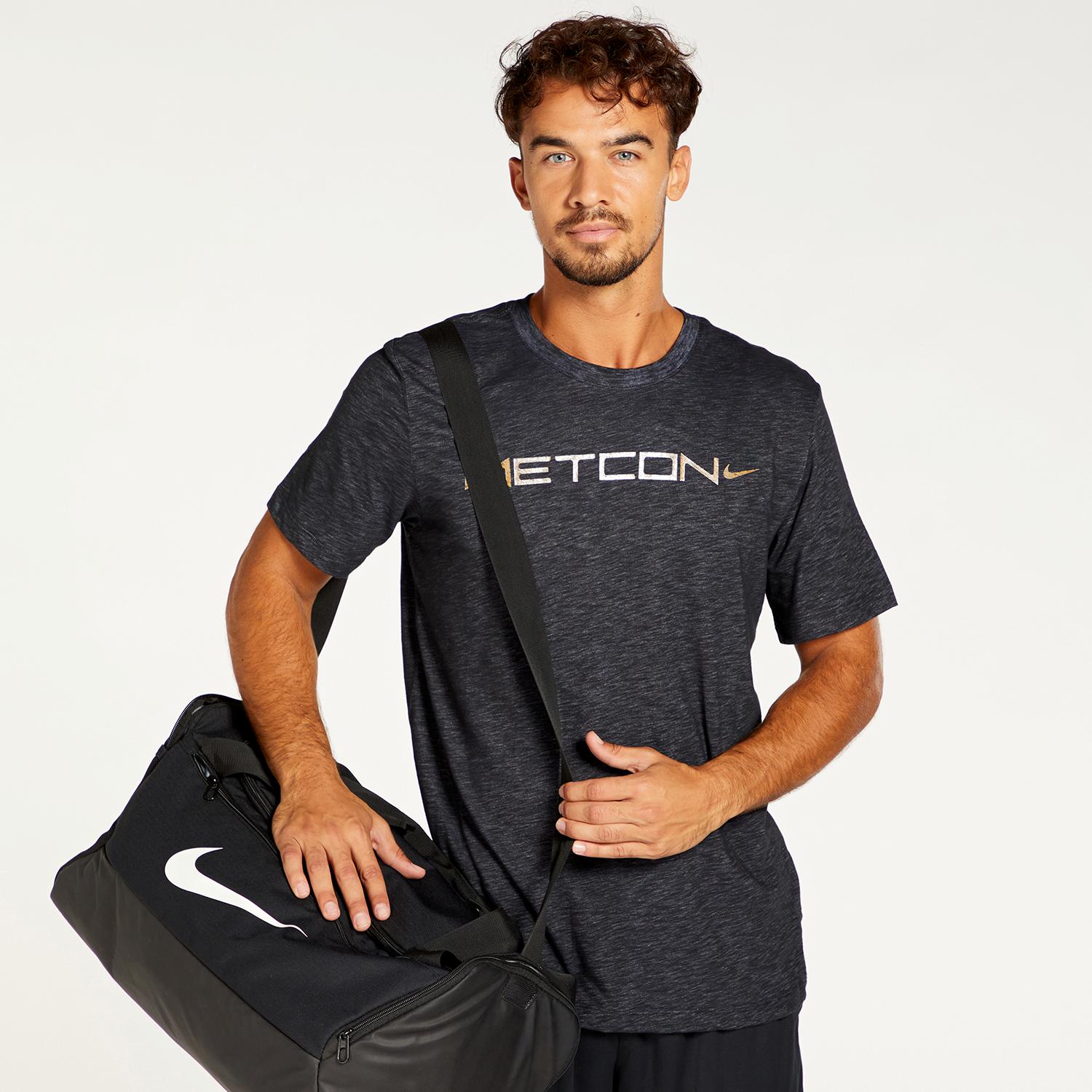 Centímetro paraguas Partido Nike Dri-FIT Metcon - Negro - Camiseta Running Hombre | Sprinter