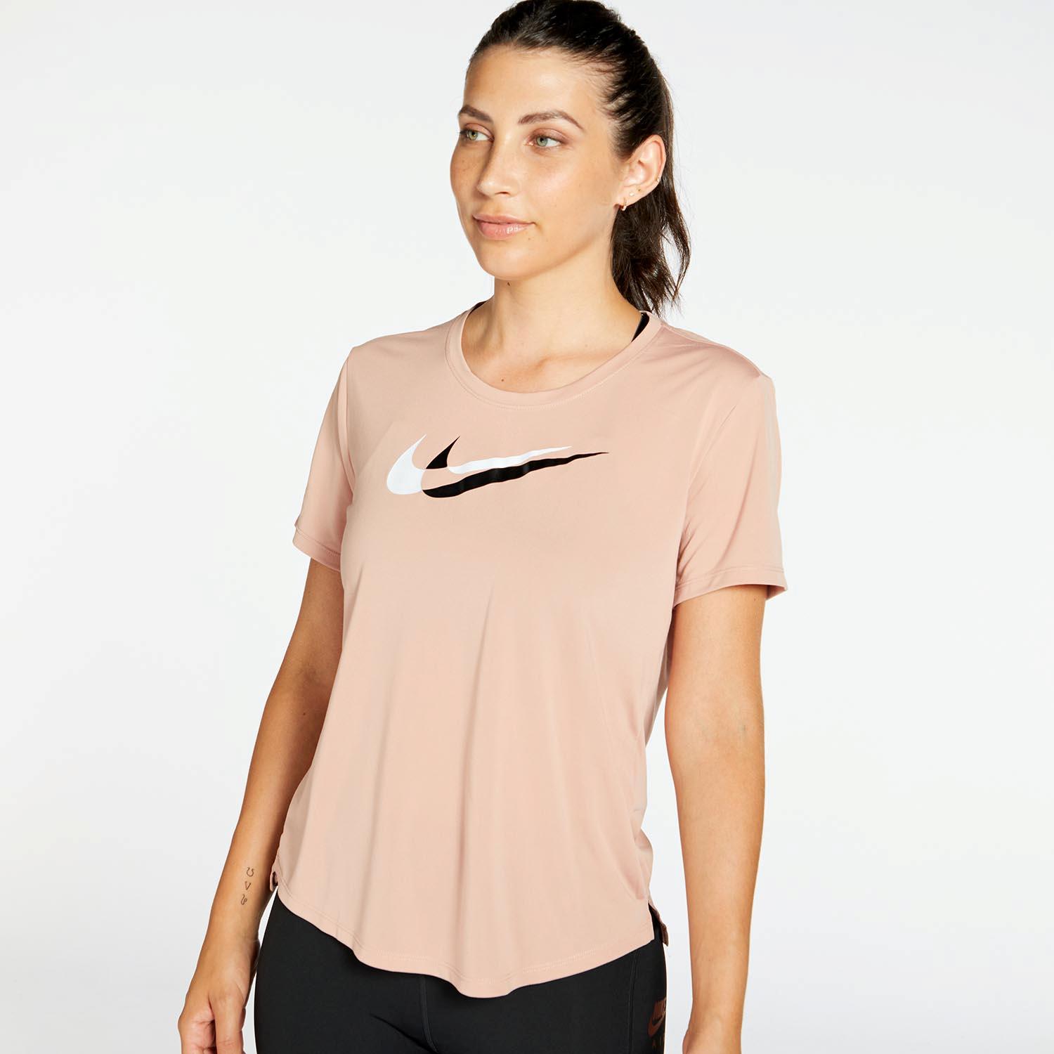 Escabullirse Cámara Doncella Nike Dri-FIT Swoosh Run - Nude - Camiseta Trail Mujer | Sprinter