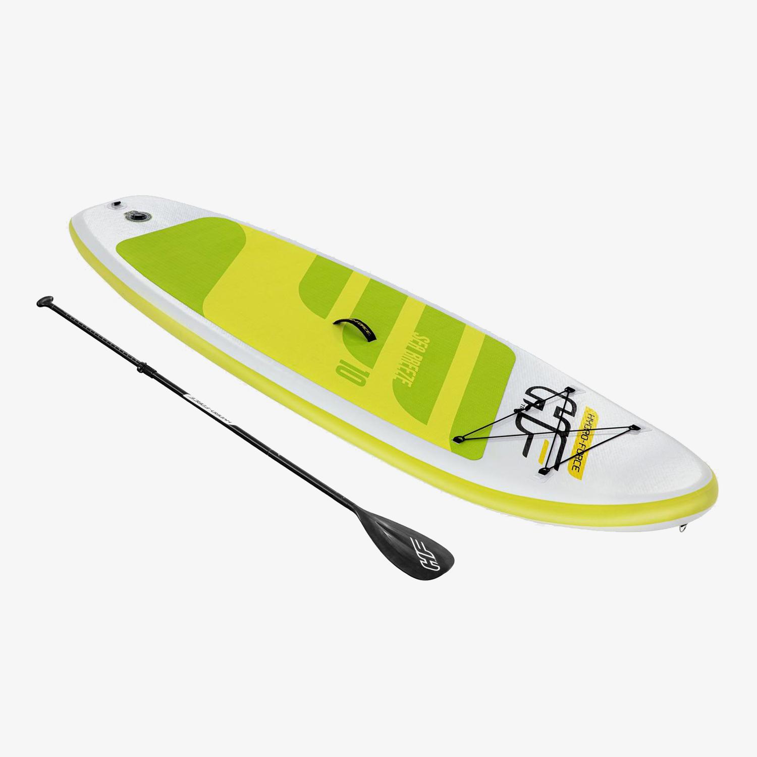 Juego de tablas de paddle surf hinchables verde y blanco