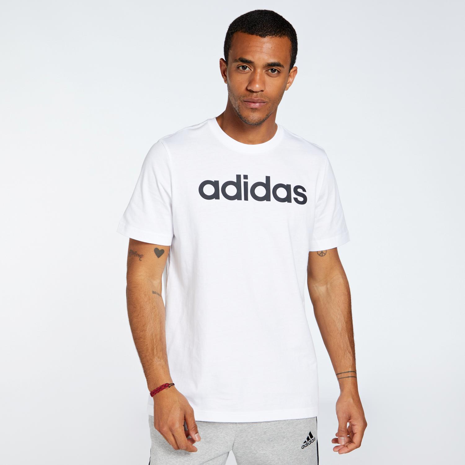 Fuente Y pedir adidas Linear - Blanco - Camiseta Hombre | Sprinter