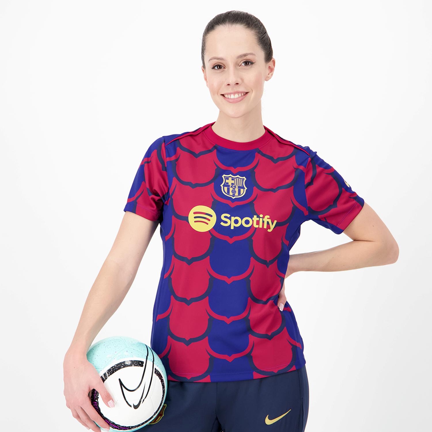 Camiseta FC Barcelona Prematch 22/23 - Marino - Fútbol Mujer