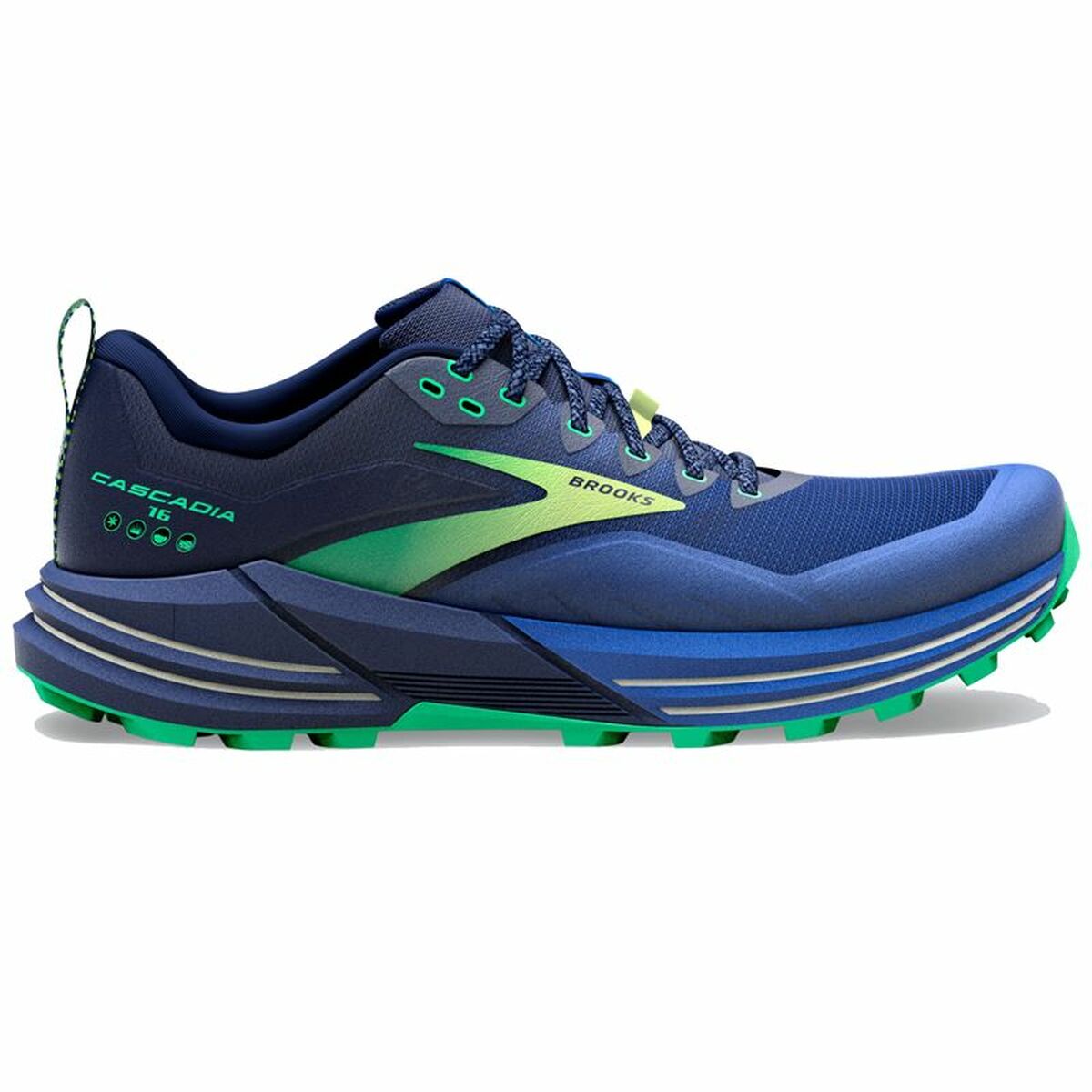 Zapatillas De Running Brooks Cascadia 16 - Azul/Verde - Zapatillas Running Adultos Sprinter