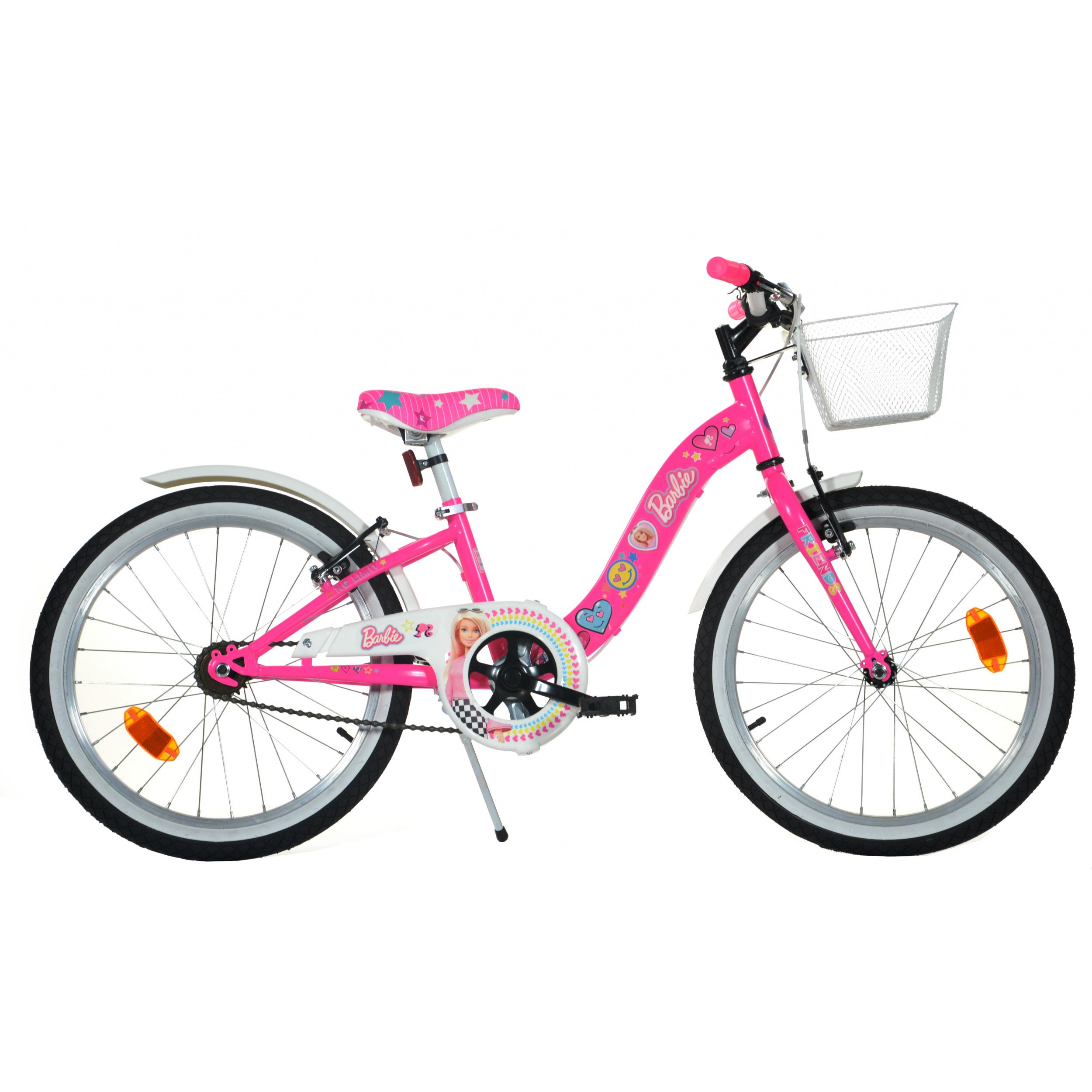 Bicicleta de Criança Barbie Roda 12 Rosa e Branco