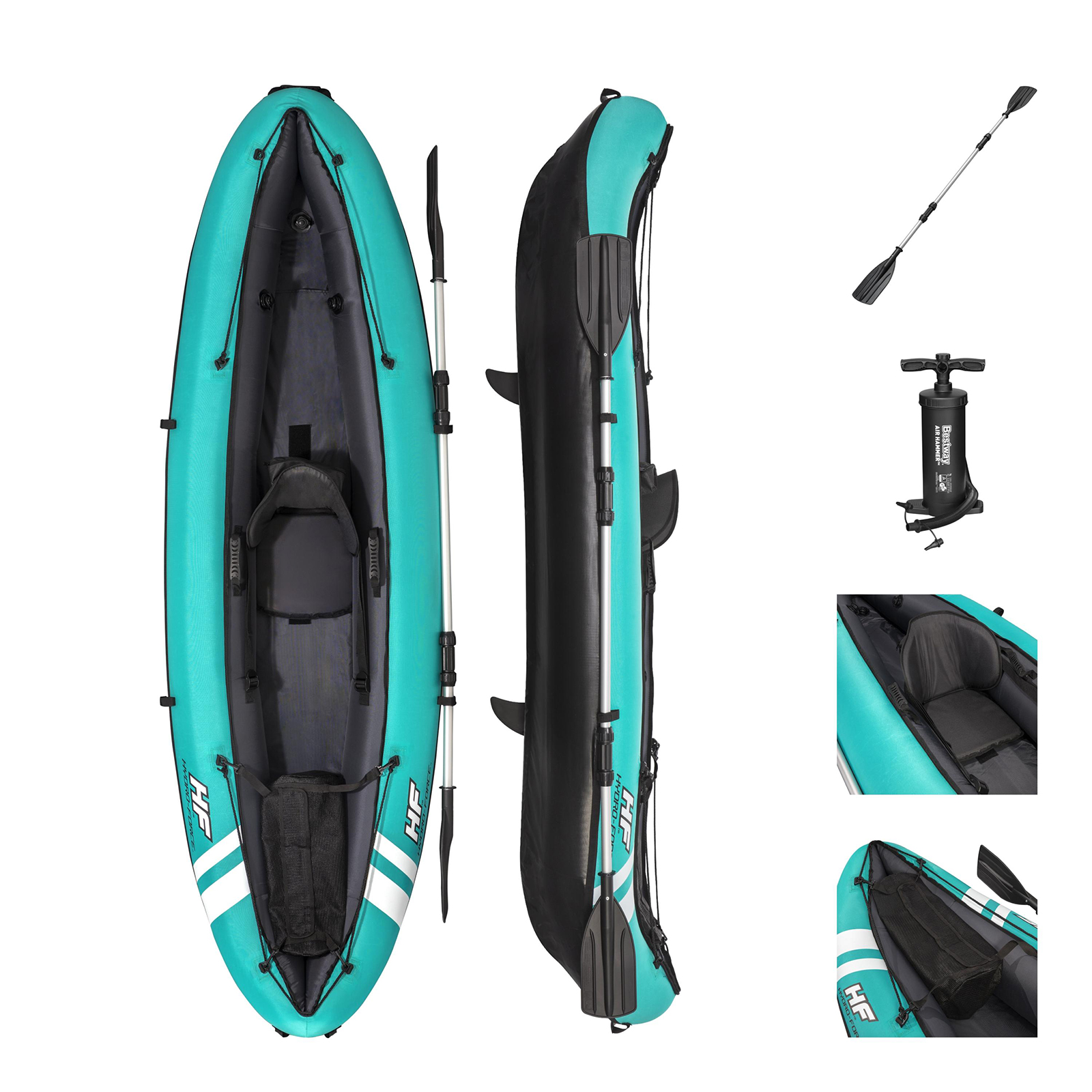 Outsunny Kayak Hinchable para 2 Personas Kayak Inflable Individual