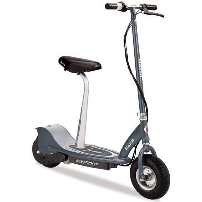 Razor E300S Scooter Eléctrico de Adulto con Asiento, Patín Eléctrico Adulto,  Patín Eléctrico, Asiento - Blanco/ Azul/ Gris : : Deportes y  Aire Libre