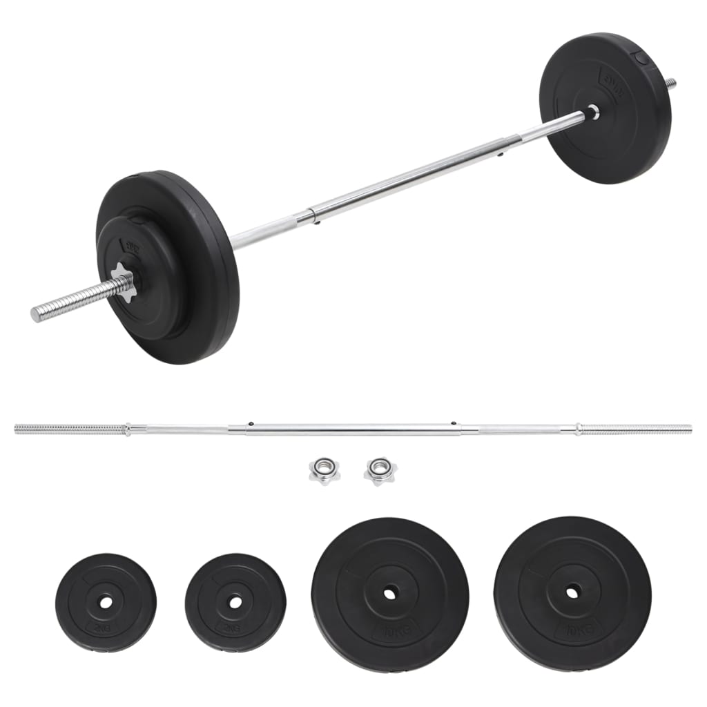 Kit Barra/Pesas Musculación Pump 20 kg 1,30 m 28 mm