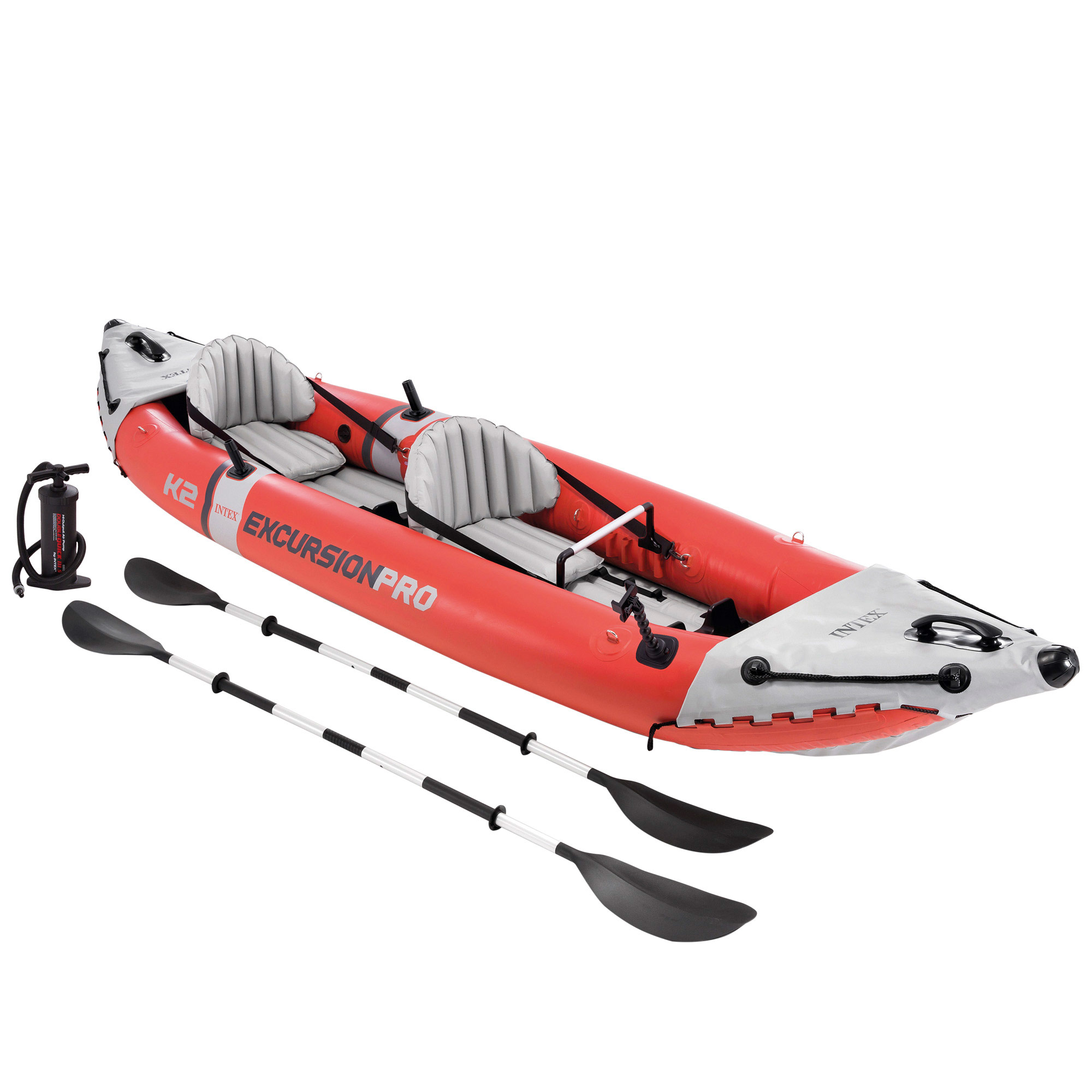 Kayak Hinchable Intex K2 Excursion Pro 2 Remos + Hinchador - Kayak 2 plazas