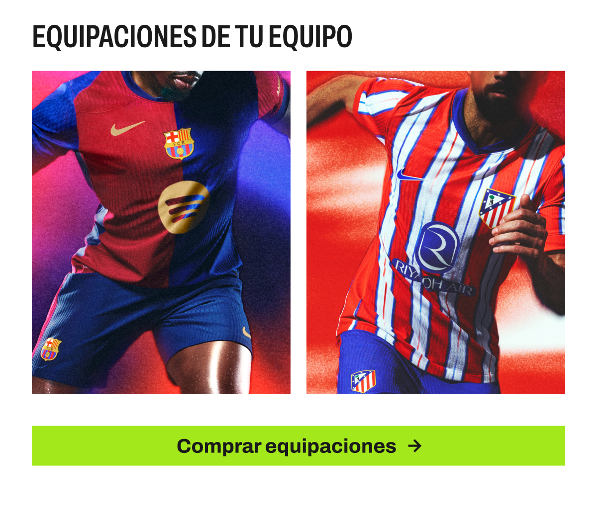 Comprar equipaciones