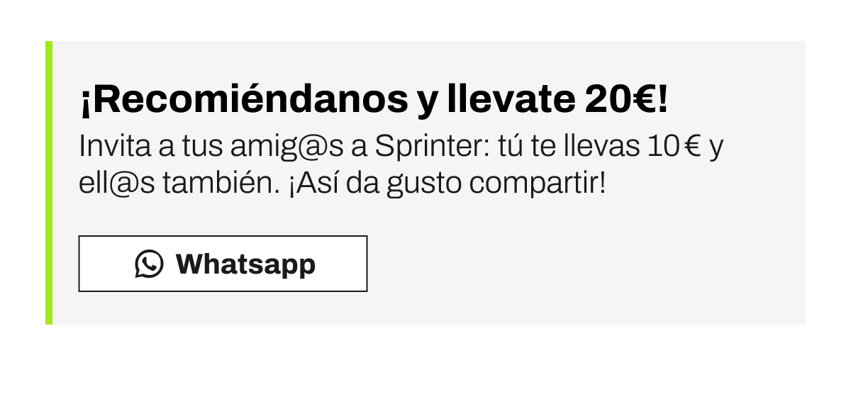 ¡Recomiendanos y llevate 20€!
