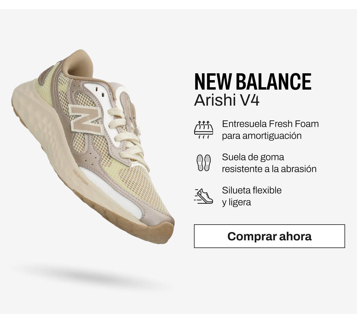 Zapatillas running beige