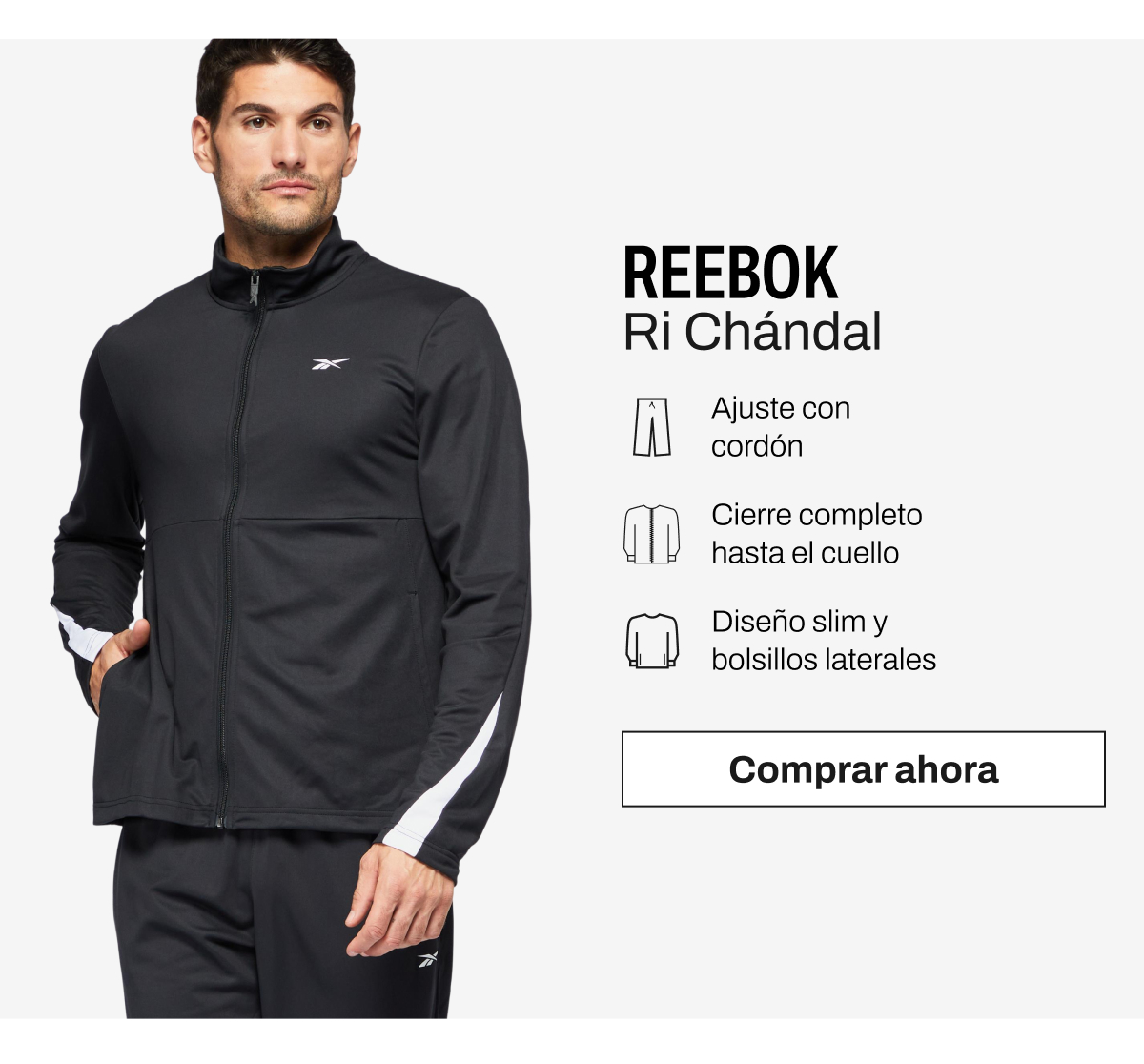 Chándal negro deportivo