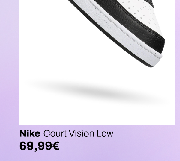 Zapatilla Nike Court Vision Low, color negro