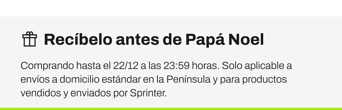 Sprinter Oferta de entrega navideña
