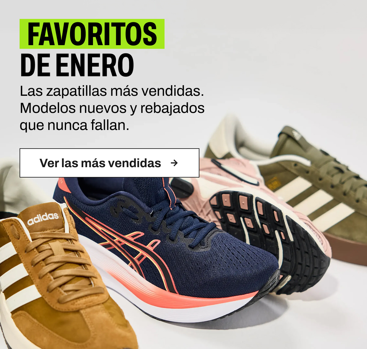 Zapatillas adidas y Asics.