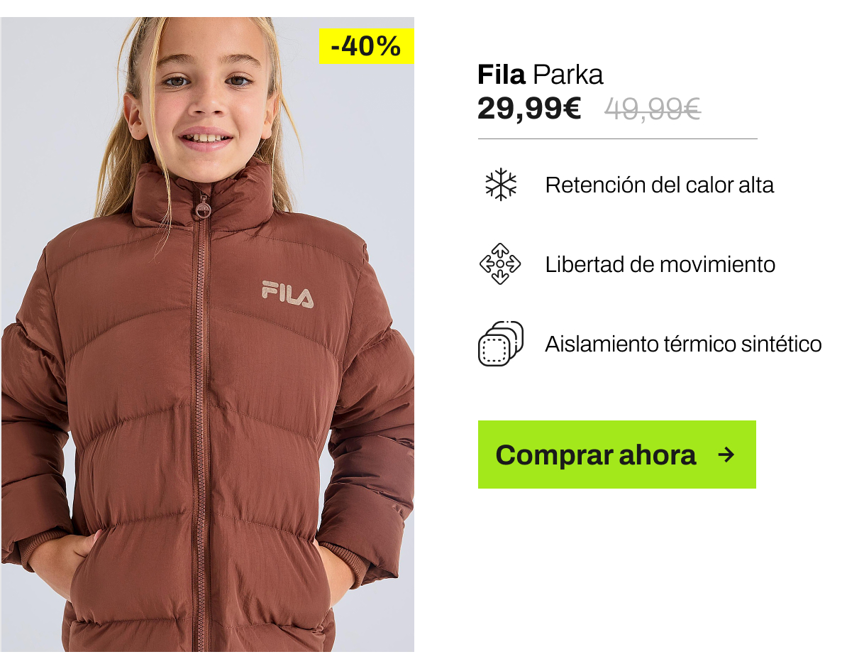Anorak marron Fila, para niña