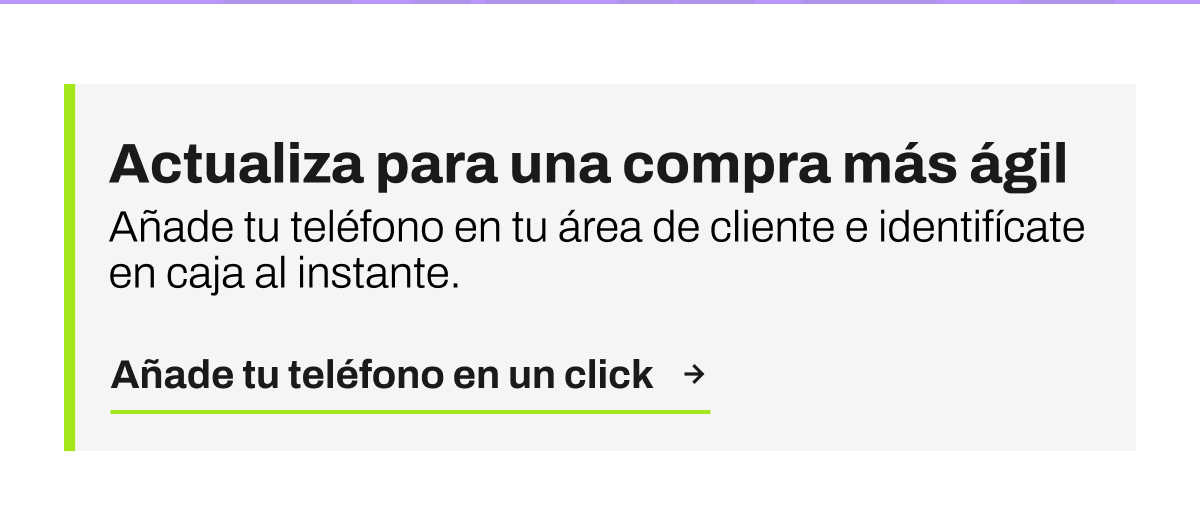 Banner informativo gris y verde