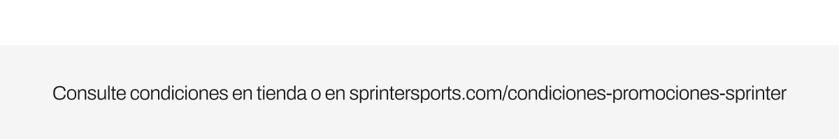 Sprinter banner de condiciones de promociones