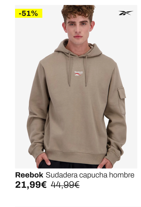Reebok Sudadera con capucha hombre